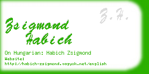zsigmond habich business card